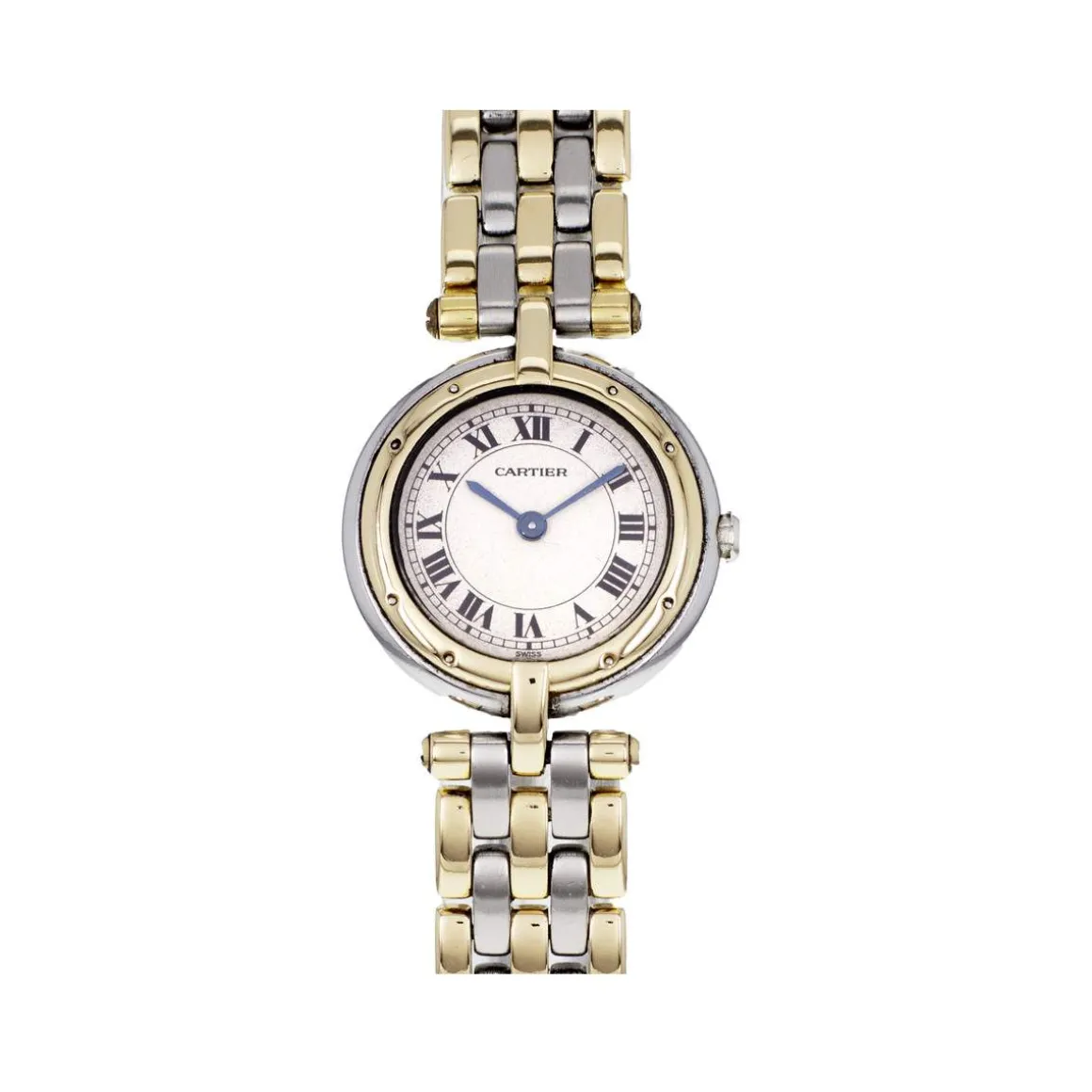 Montre d'occasion CARTIER panthere femme or jaune 750/1000 et acier