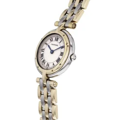 Montre d'occasion CARTIER panthere femme or jaune 750/1000 et acier