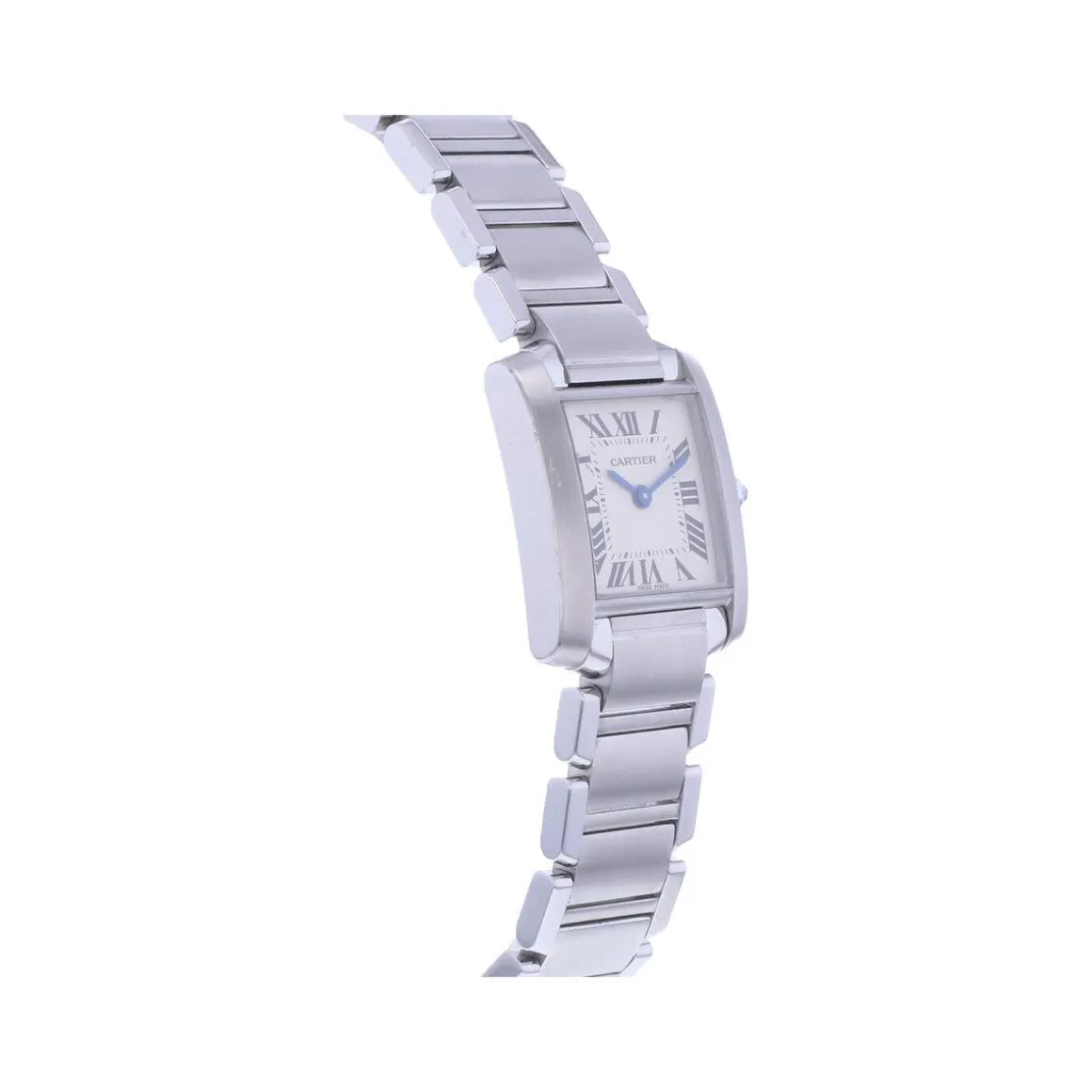 Montre d'occasion CARTIER Tank femme quartz bracelet acier