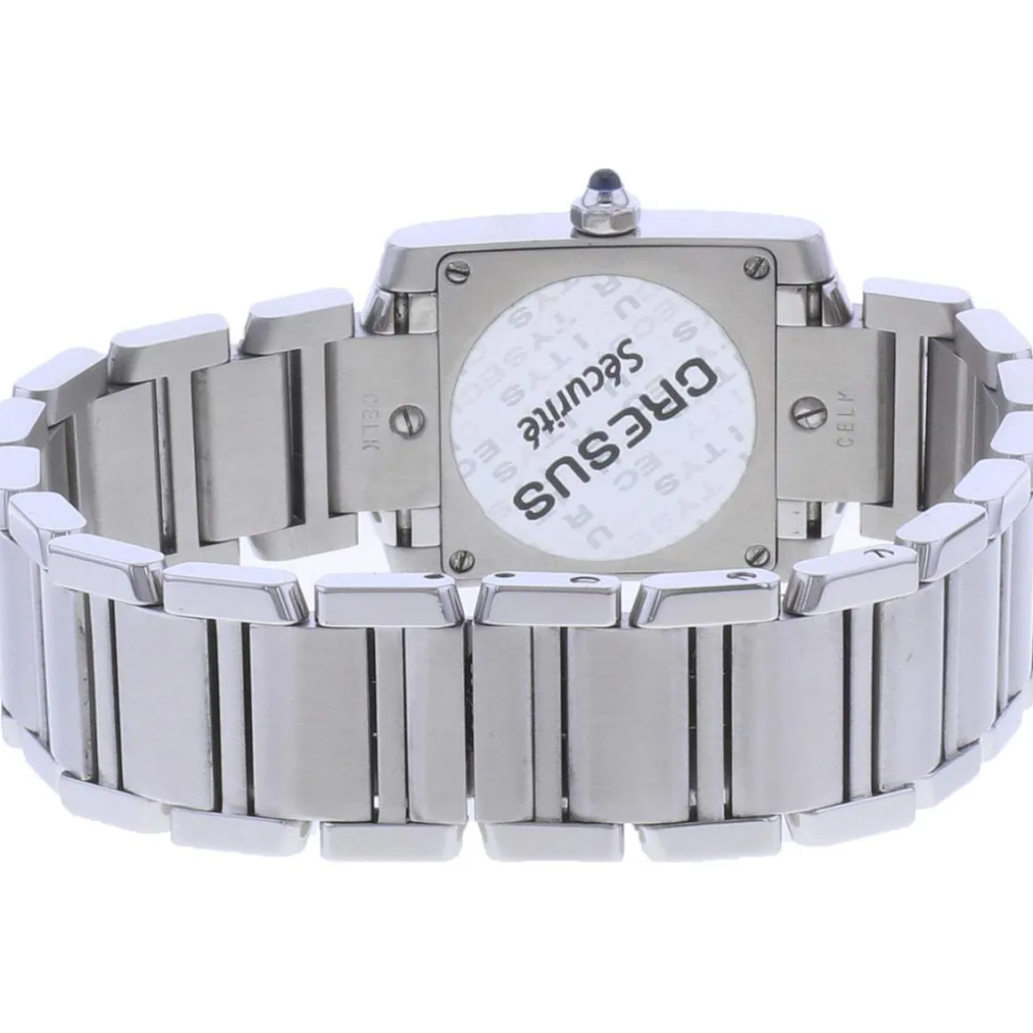 Montre d'occasion CARTIER Tank femme quartz bracelet acier
