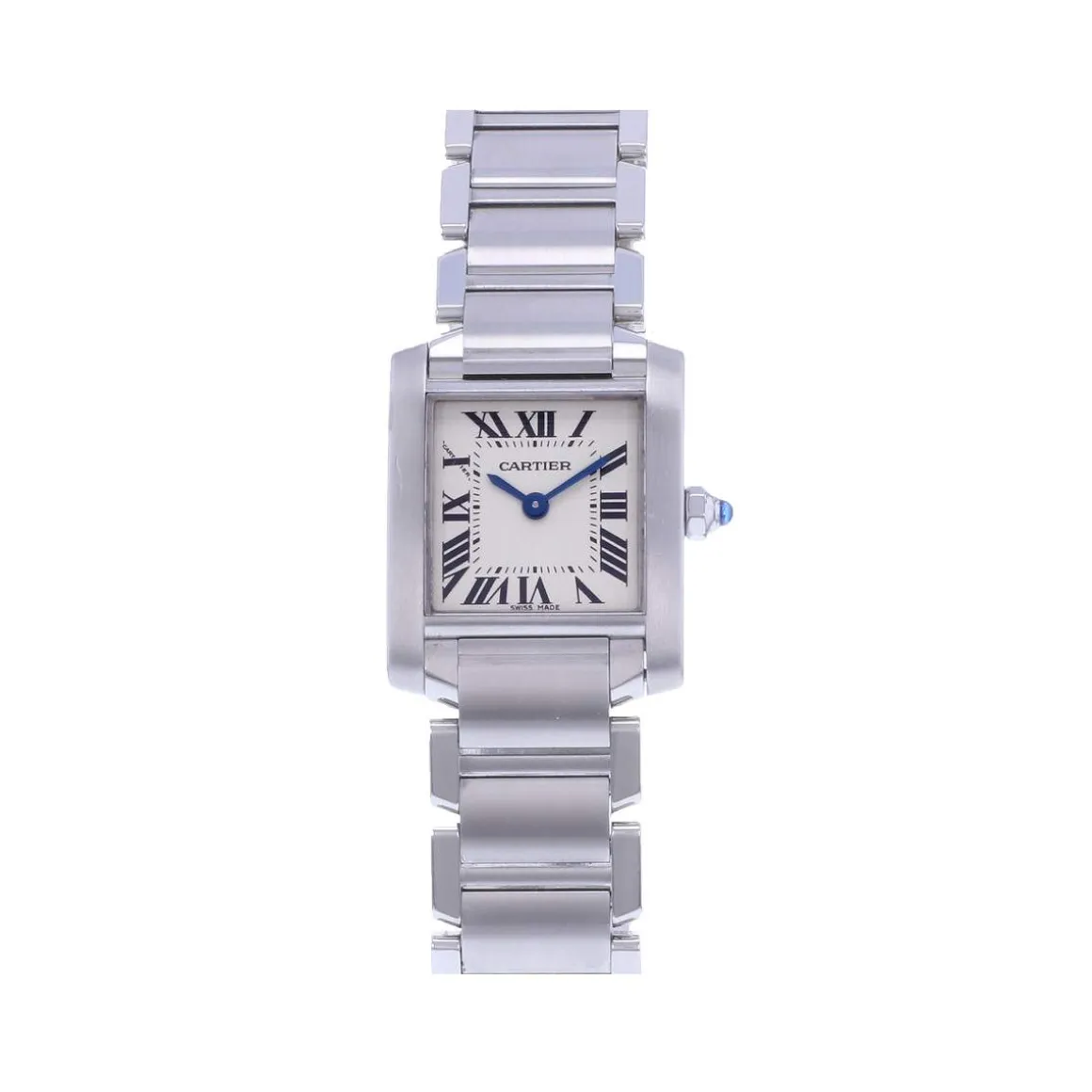 Montre d'occasion CARTIER Tank femme quartz bracelet acier