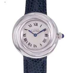 Montre d'occasion CARTIER Trinity femme quartz bracelet cuir cresus