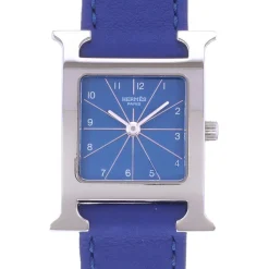 Montre d'occasion HERMES Heure H femme quartz bracelet cuir cresus