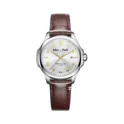 Montre EDEN PARK Club homme bracelet cuir brun