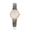 Montre femme doré rose bracelet synthétique gris