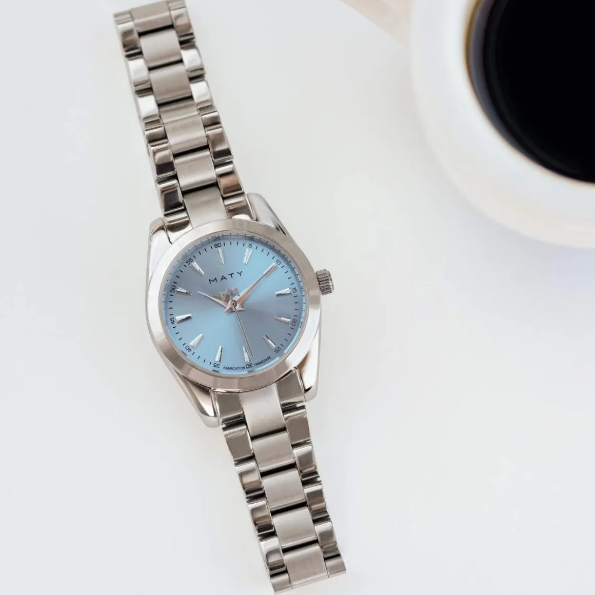 Montre femme HERITAGE bracelet acier blanc