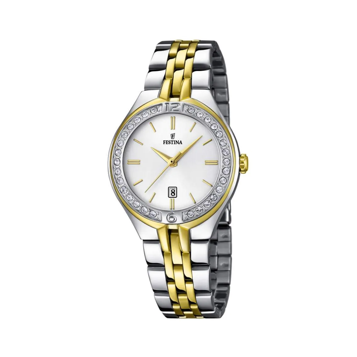 Montre Festina femme acier bicolore jaune