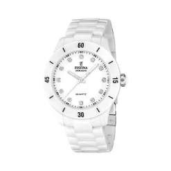 Montre FESTINA femme bracelet ceramique blanc