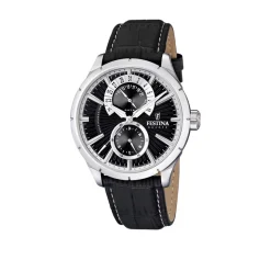Montre Festina Homme acier bracelet cuir