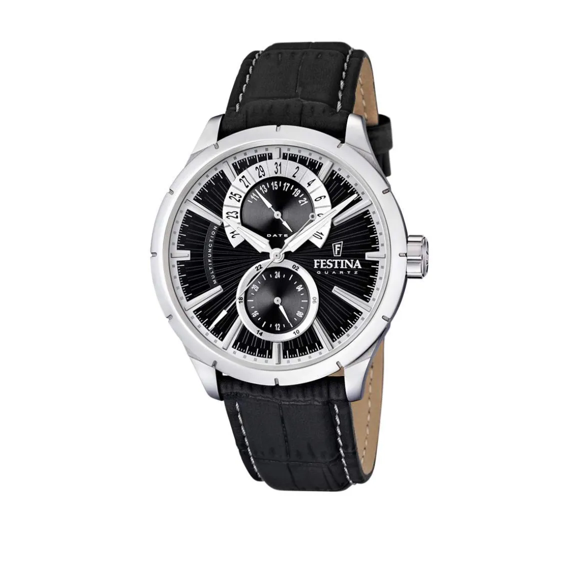 Montre Festina Homme acier bracelet cuir