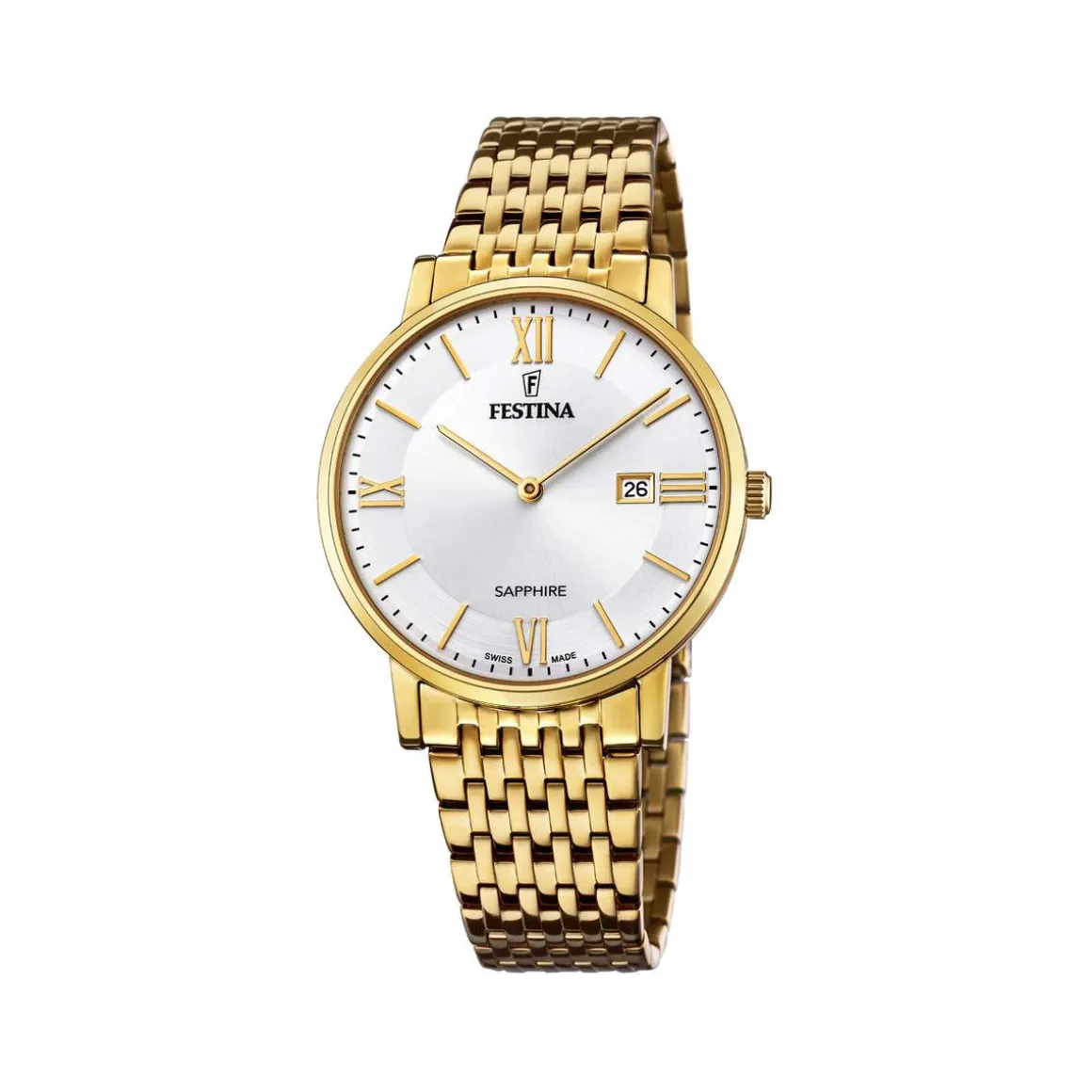 Montre Festina homme acier doré