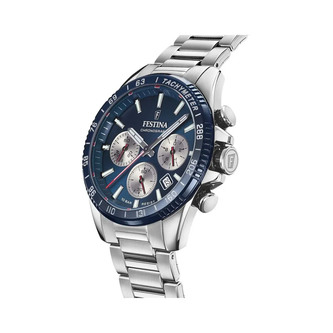 Montre Festina homme chronographe acier bracelet acier
