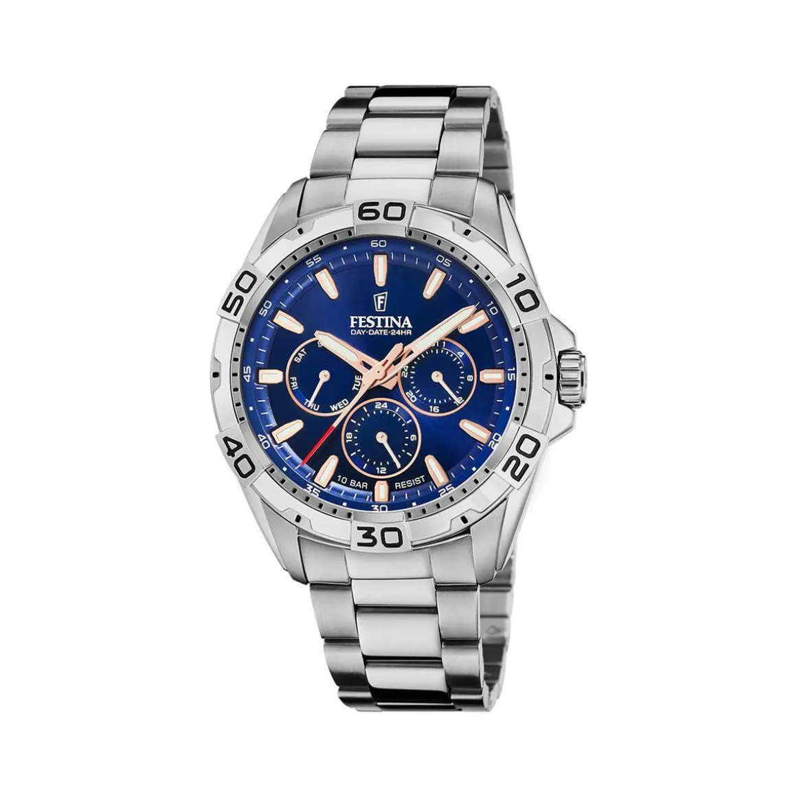 Montre FESTINA multifonctions homme bracelet acier