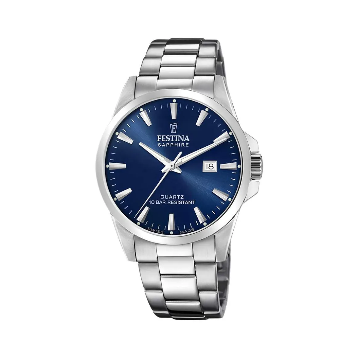 Montre FESTINA swiss made homme bracelet acier inoxydable