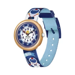 Montre FLIK FLAK ASTRODREAMS enfant plastique biosourcé bracelet pet recyclé bleu