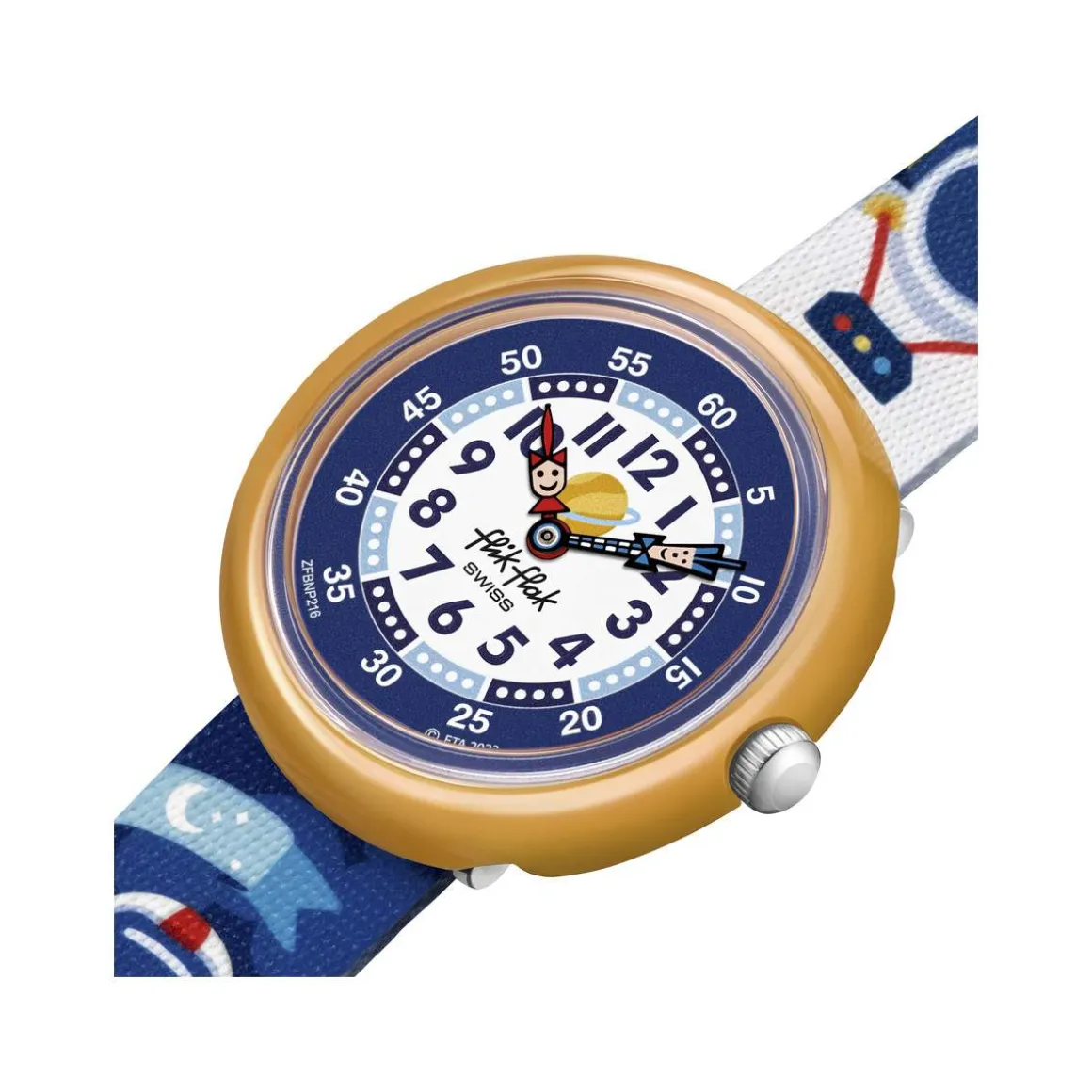 Montre FLIK FLAK ASTRODREAMS enfant plastique biosourcé bracelet pet recyclé bleu