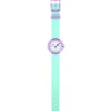 Montre FLIK FLAK bubbly hours enfant bracelet silicone vert