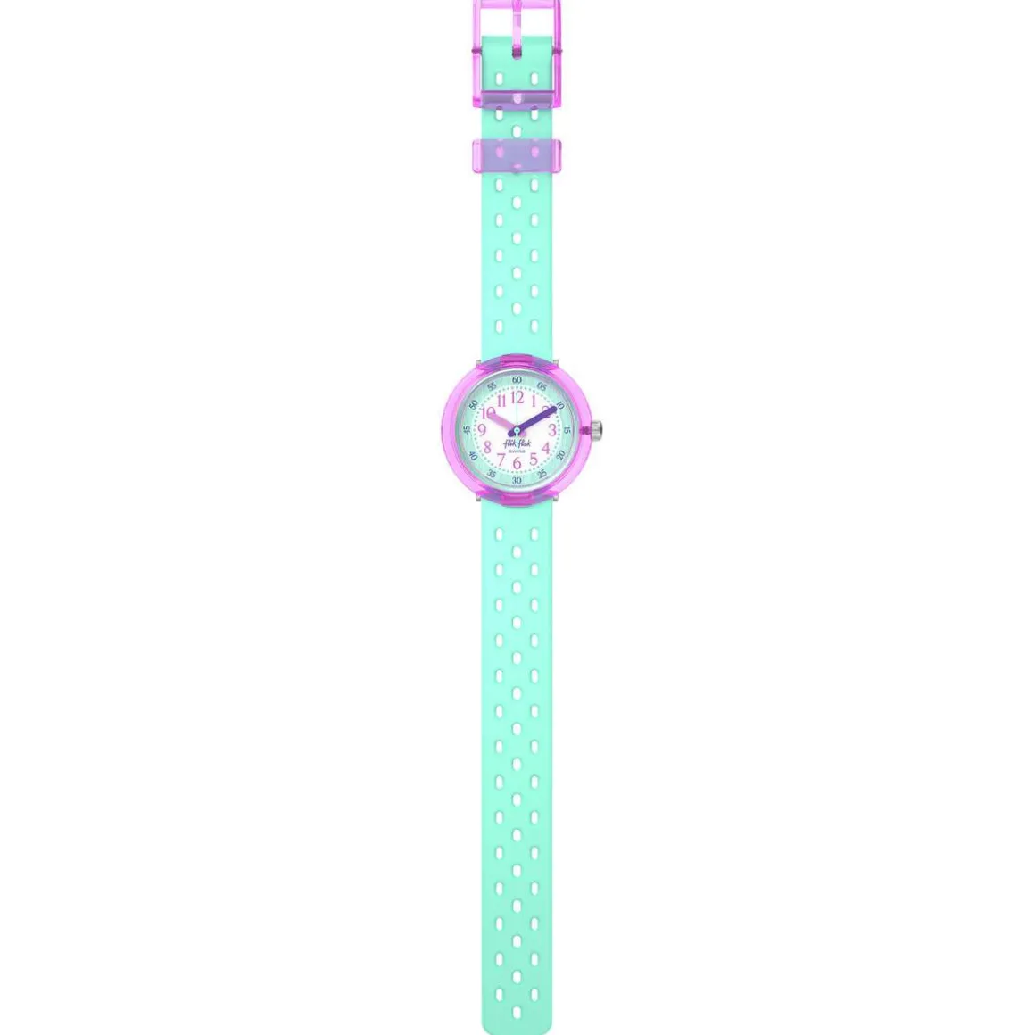 Montre FLIK FLAK bubbly hours enfant bracelet silicone vert