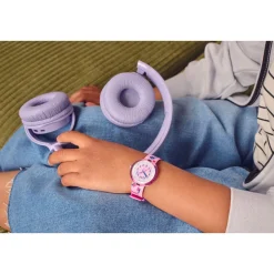 Montre FLIK FLAK Classroom Creations enfant cadran rose bracelet pet recycle rose