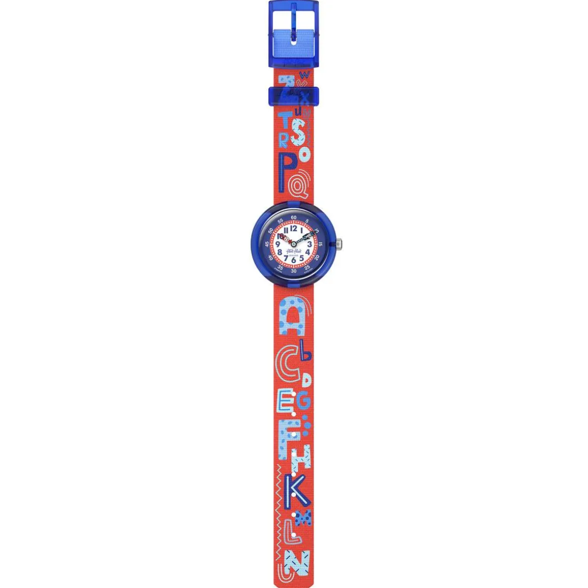Montre FLIK FLAK Classroom Creations enfant cadran rose bracelet pet recycle rouge
