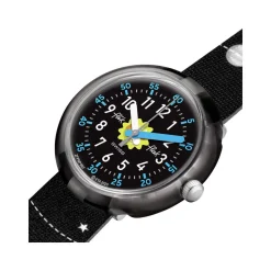 Montre Flik Flak enfant noir matériaux biosourcés
