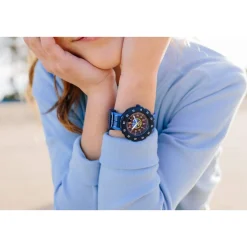 Montre Flik Flak Future dreams Take off enfant plastique biosourcé bracelet PET recyclé bleu