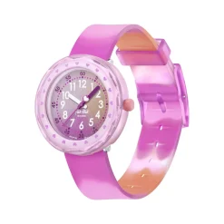 Montre FLIK FLAK FUZE IN PINK enfant cadran rose bracelet silicone rose