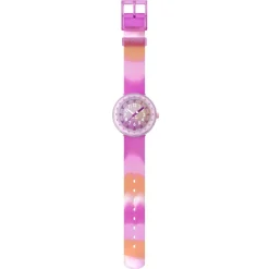 Montre FLIK FLAK FUZE IN PINK enfant cadran rose bracelet silicone rose