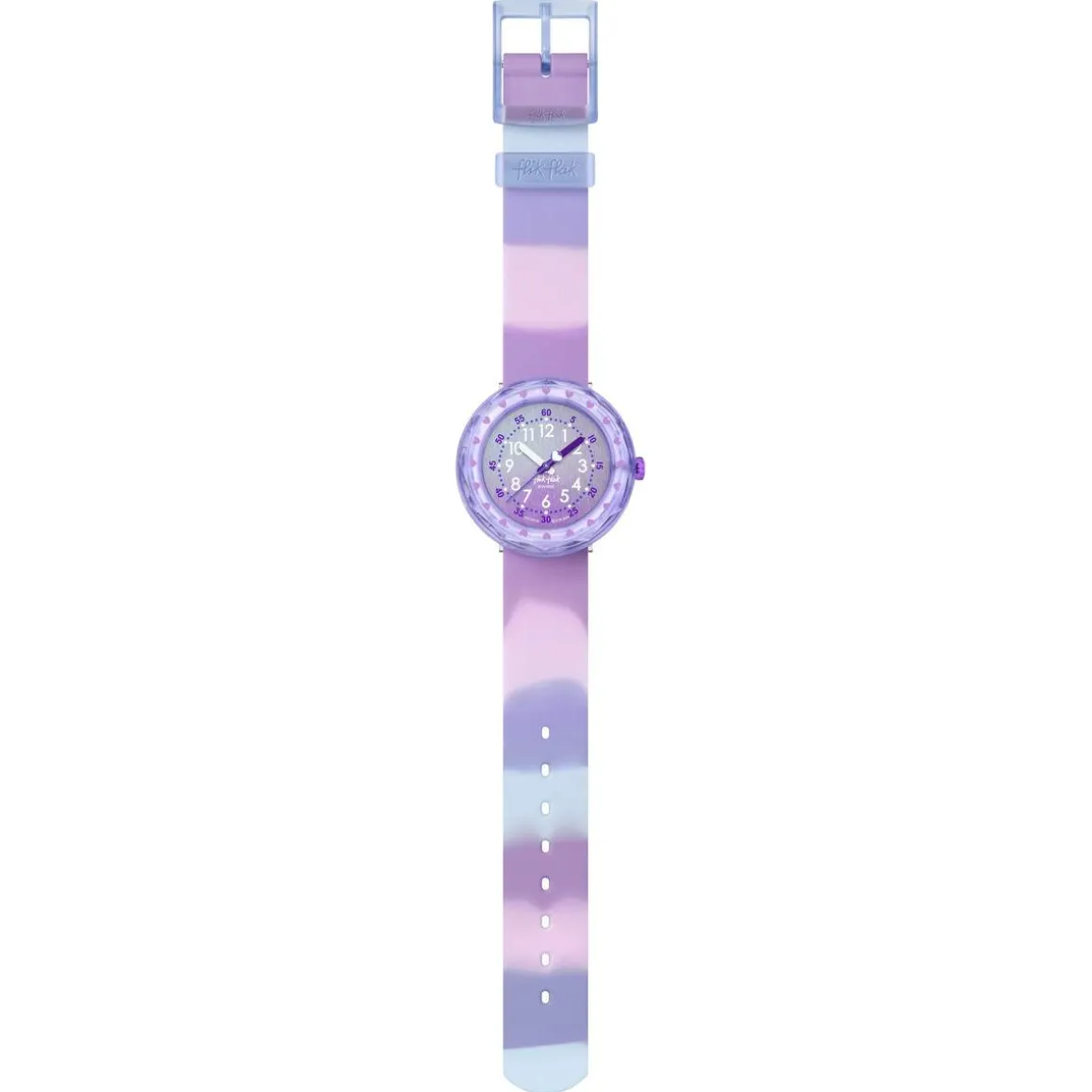 Montre FLIK FLAK FUZE IN PURPLE enfant cadran violet bracelet silicone violet