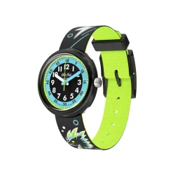 Montre FLIK FLAK MYSTIC DRAGON enfant bracelet pet recycle noir
