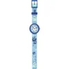 Montre FLIK FLAK mystic land enfant bracelet pet recycle bleu
