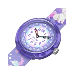 Montre FLIK FLAK mystic land enfant bracelet pet recycle violet