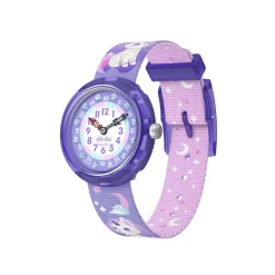 Montre FLIK FLAK mystic land enfant bracelet pet recycle violet