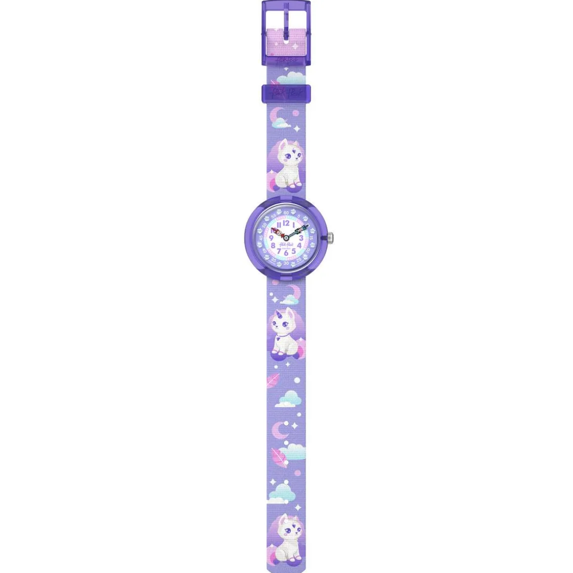 Montre FLIK FLAK mystic land enfant bracelet pet recycle violet