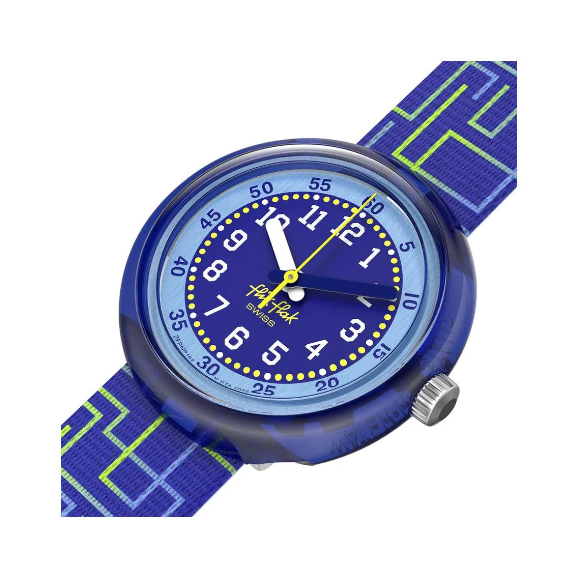 Montre FLIK FLAK pattern paradise enfant bracelet pet recycle bleu