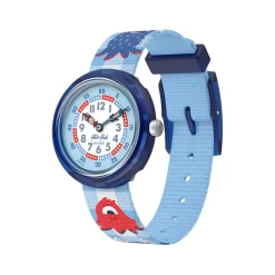 Montre FLIK FLAK pattern paradise enfant bracelet pet recycle bleu