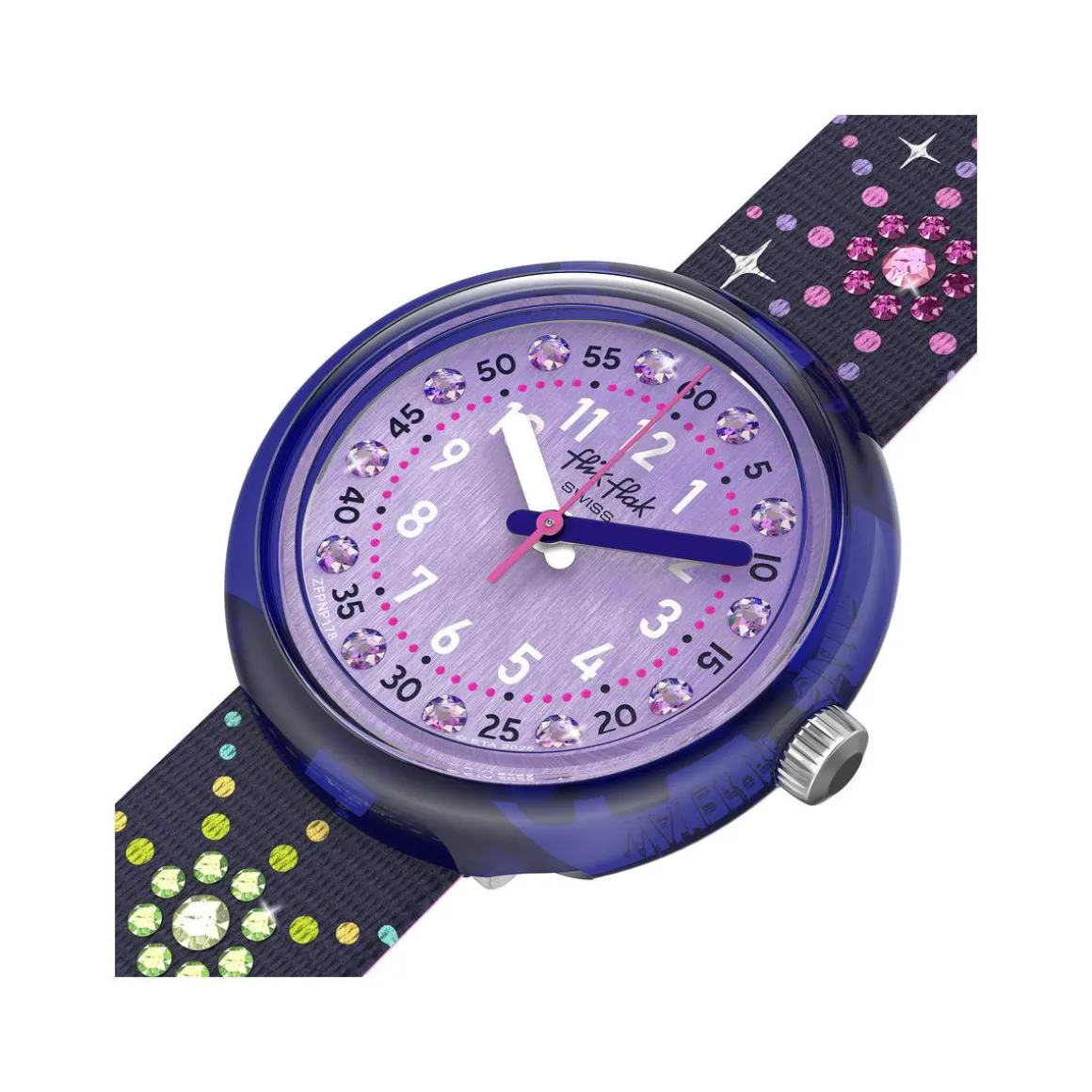 Montre FLIK FLAK showtime enfant bracelet pet recycle violet