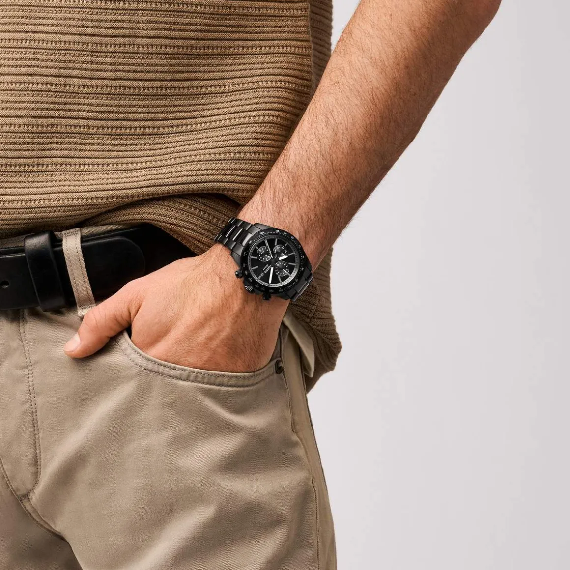 Montre FOSSIL autocross homme bracelet acier inoxydable noir