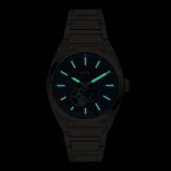 Montre FOSSIL automatic homme automatique, bracelet acier inoxydable bicolore jaune