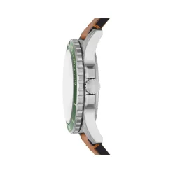 Montre FOSSIL Blue homme bracelet cuir marron