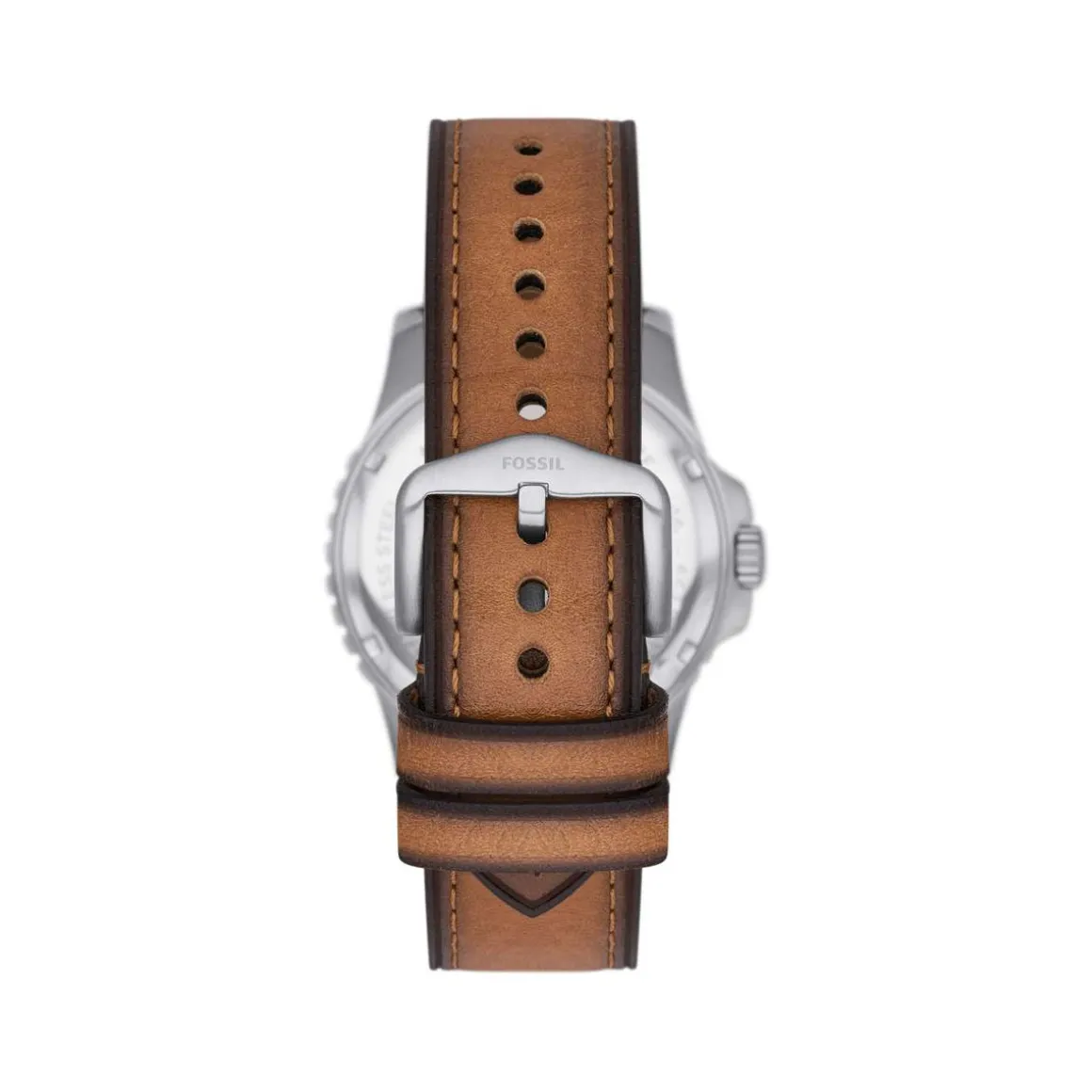 Montre FOSSIL Blue homme bracelet cuir marron