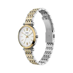 Montre FOSSIL carlie femme bracelet acier inoxydable bicolore jaune