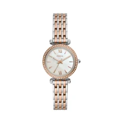 Montre FOSSIL carlie mini femme bracelet acier inoxydable bicolore