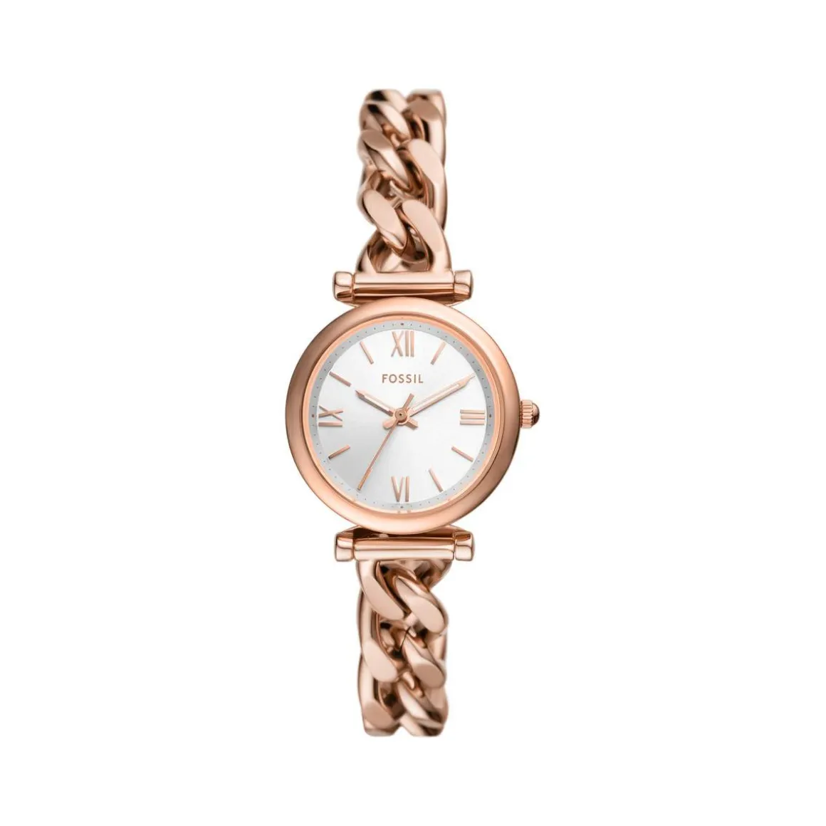 Montre FOSSIL carlie mini femme bracelet acier inoxydable doré rose