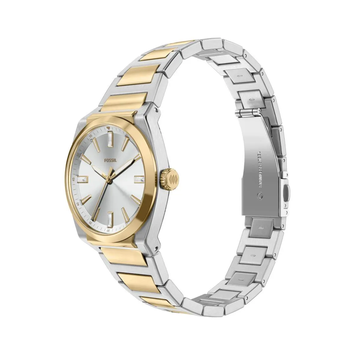 Montre FOSSIL everett femme bracelet acier inoxydable bicolore jaune