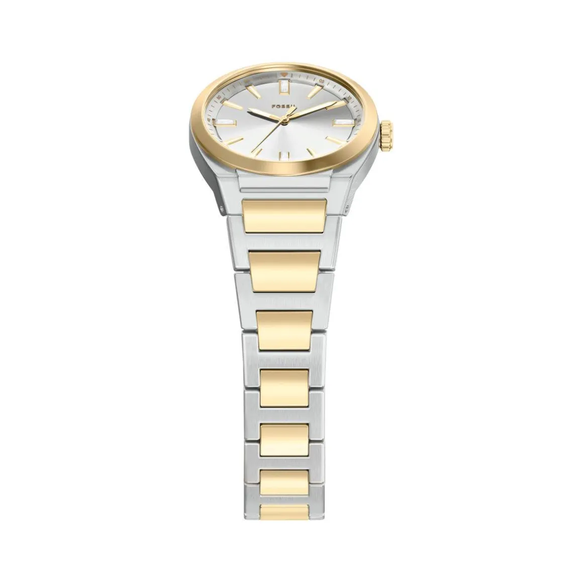 Montre FOSSIL everett femme bracelet acier inoxydable bicolore jaune