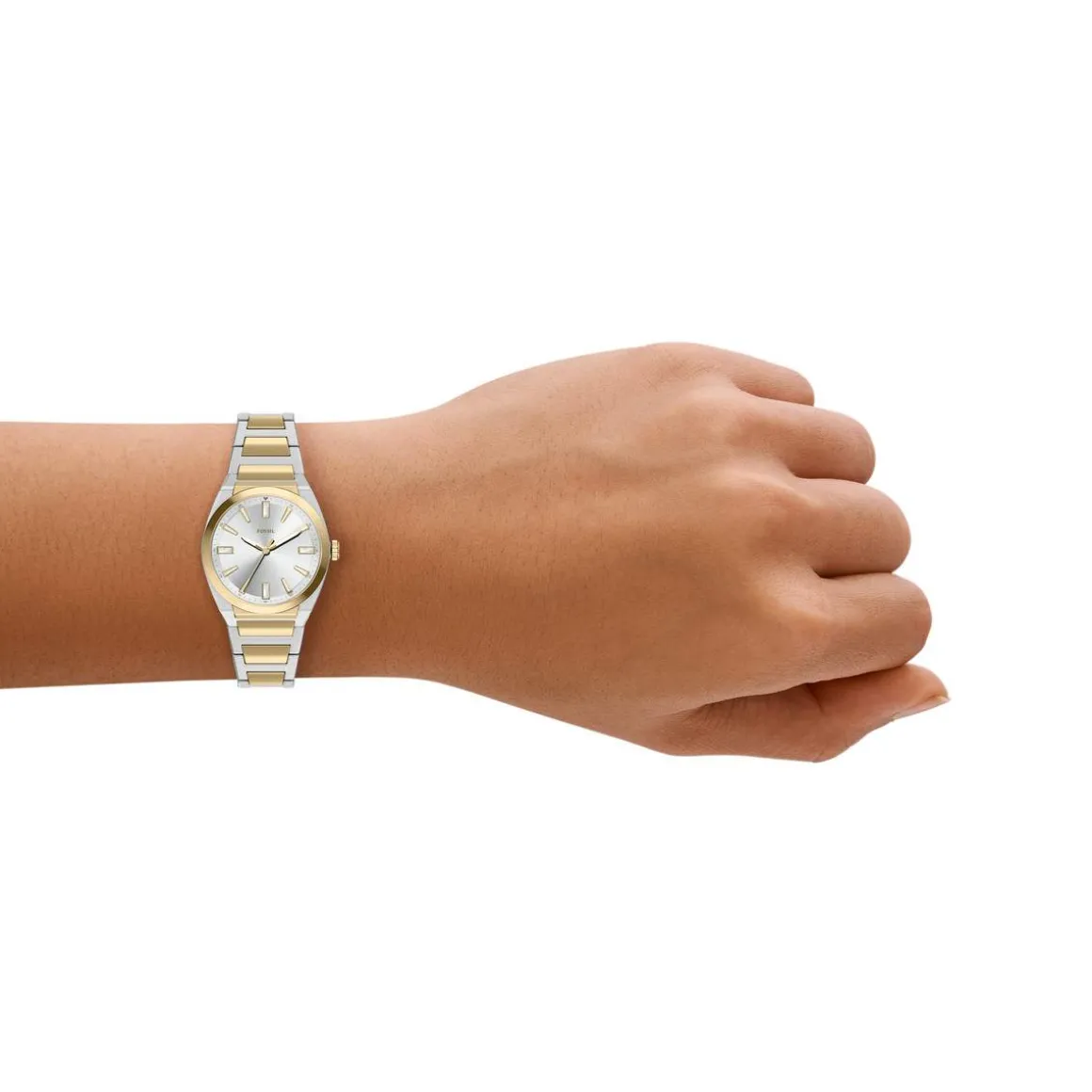 Montre FOSSIL everett femme bracelet acier inoxydable bicolore jaune