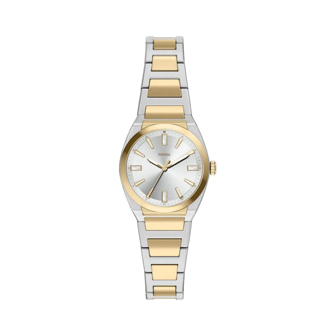 Montre FOSSIL everett femme bracelet acier inoxydable bicolore jaune