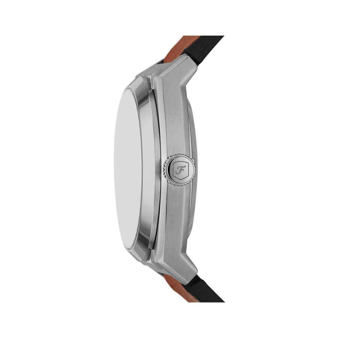 Montre fossil everett homme automatique, bracelet cuir marron