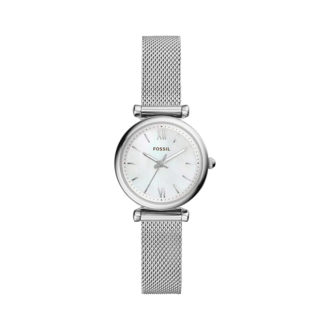 Montre Fossil femme acier chromé milanais